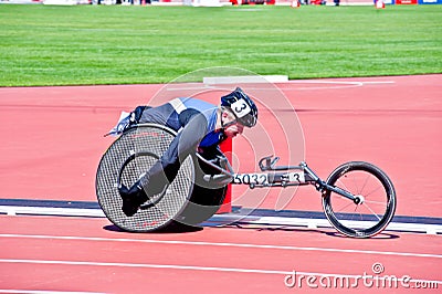 London 2012: athlete on wheelchair