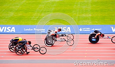 London 2012: athletes on wheelchairs