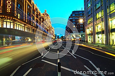 London - Brompton Road (Dusk)