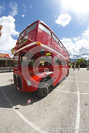 London bus in Belluno, during the Beatles days
