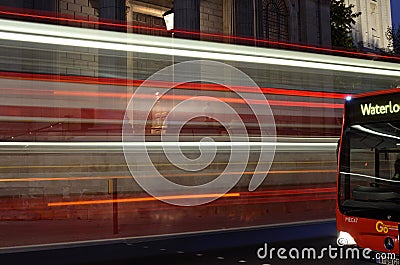 London Bus at night