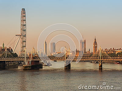 London city at dawn.