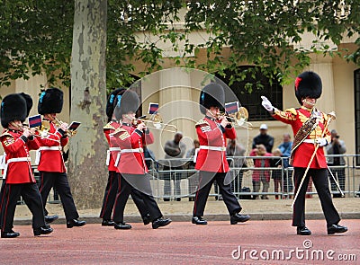 LONDON - JUNE 2: Queen s Soldier at Queen s Birthday rehearsal Parade