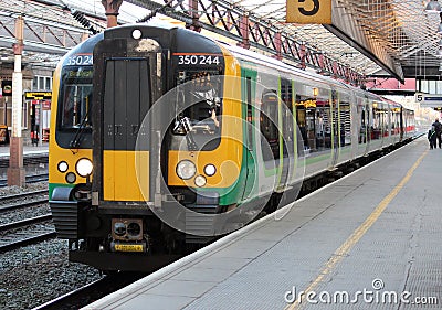 London Midland train at Crewe station, England