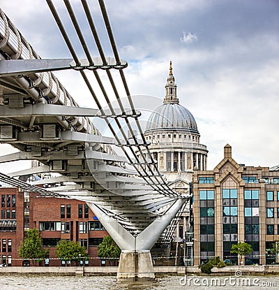 London Millennium Bridge and St Paul s Cathedral