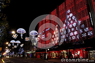London Oxford Street in christmas