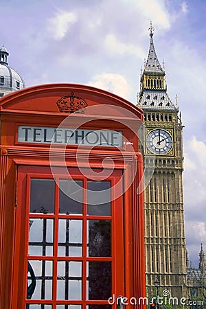 London phone booth/Big Ben