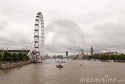 London skyline on a cloudy day