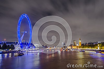 London skyline and London Eye