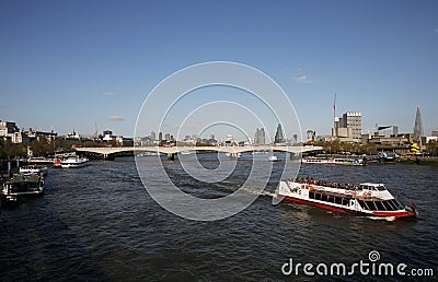 London skyline, seen from Hungerford Bridge