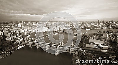 London skyline seen from London Eye