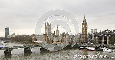 London skyline seen from London Eye