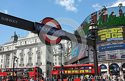 London Subway sign and Street Life