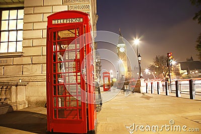 London Telephone Booth and Big Ben