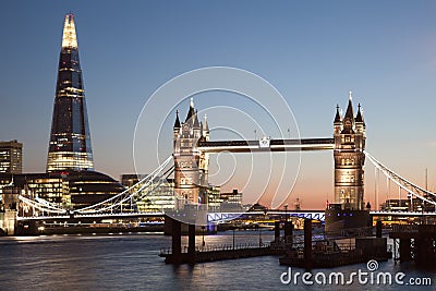 London Tower Bridge and The Shard