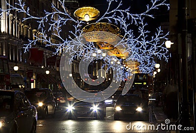 London traffic at Christmas