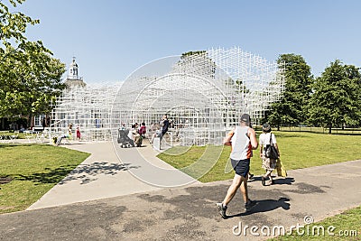 LONDON, UK - AUGUST 01: Park visitors enjoying the sunny weather
