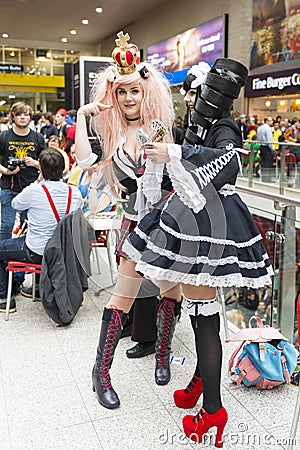 LONDON, UK - OCTOBER 26: Anime cosplayers in the Comicon at the