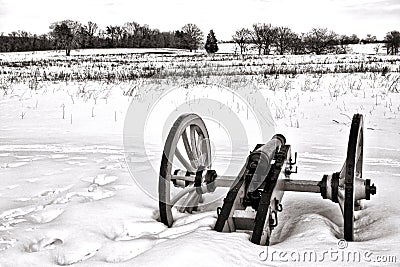 Lone Canon in Field at Valley Forge National Park
