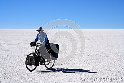 Lonely cyclist