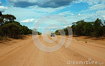 Lonely desert outback road, Australia