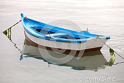 Lonely fishing boat