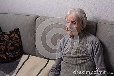Lonely old woman