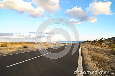 Lonely Road in the Desert