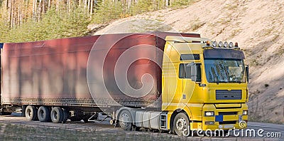 Long distance trailer truck