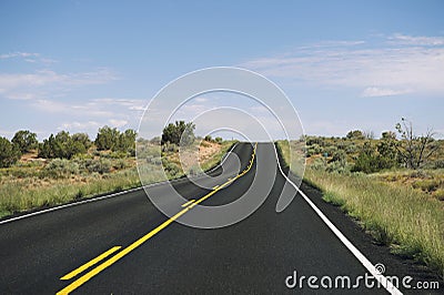 Long Empty Desert Highway Horizon