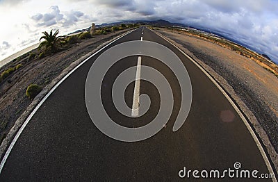 Long Empty Desert Road