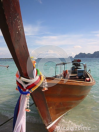 Long tail boat ko phi phi island thailand