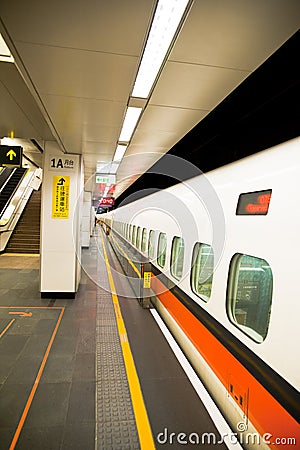 The long Taiwan High Speed Rail from one side to t