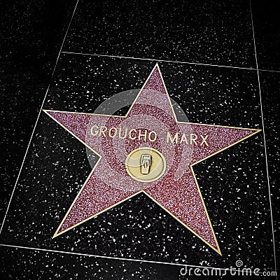 Walk Fame on Los Angeles   October 16  Groucho Marx Star In Hollywood Walk Of Fame
