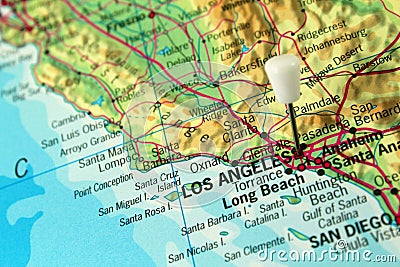 Los Angeles Pin map