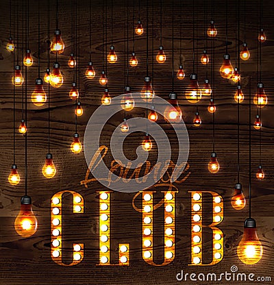 Lounge club glowing lights