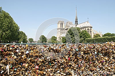 Love padlocks in Paris