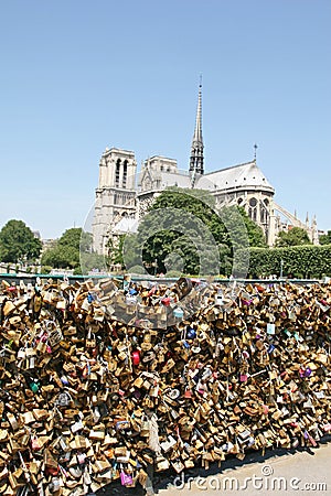 Love padlocks in Paris