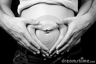 Love and pregnancy - pregnant woman and husband