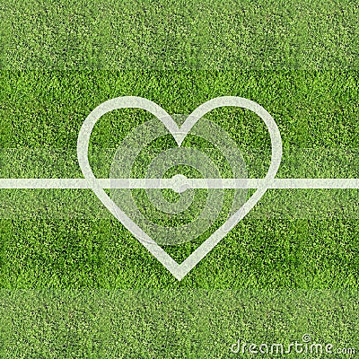 Love soccer grass field background