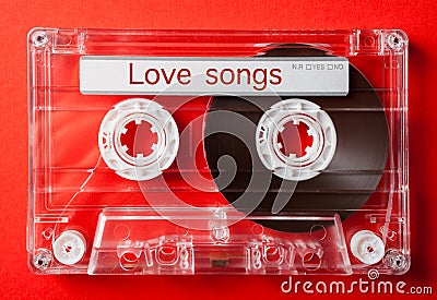 Love songs on Vintage audio cassette