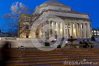 Low Memorial library at night, Columbia University