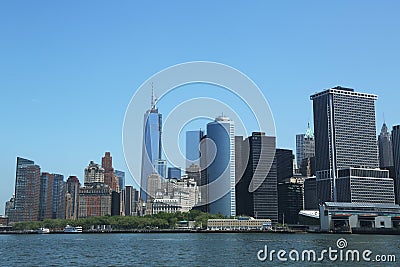 Lower Manhattan and Financial District skyline panorama