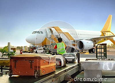 Luggage handling on airport