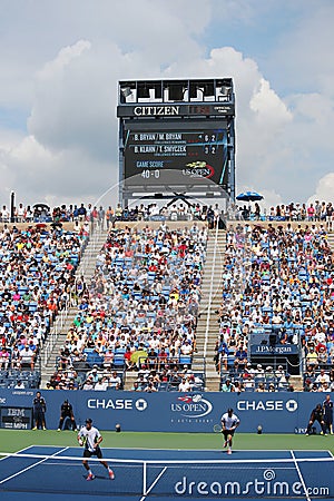 Luis Armstrong Stadium at the Billie Jean King National Tennis Center during US Open 2014 men doubles match