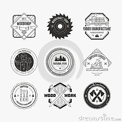 Lumberjack Logos Stock Vector - Image: 57395801