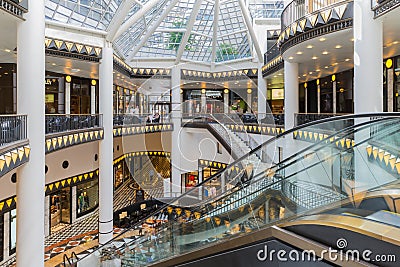 Luxurious art deco style shopping mall near the Friedrichstrasse in Berlin