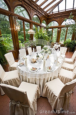 Luxurious laid wedding table