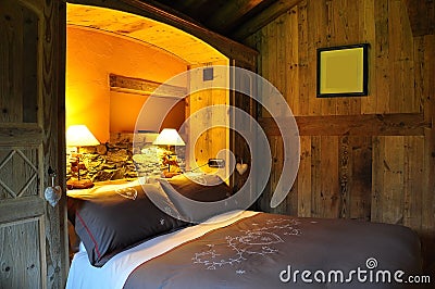 Luxury accommodation, mountain hotel room