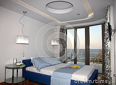 Luxury bedroom with sea view